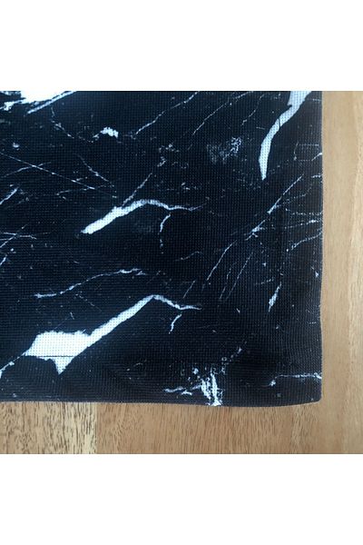 desen izmir Fata de Masa, Marmura Neagra Cusuta Speciala 130x230 Cm 8-10 Pers.