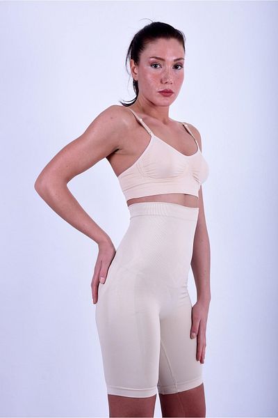 ZBTEKS Firming Lifting High Waist Seamless Cuffed Shorts Corset