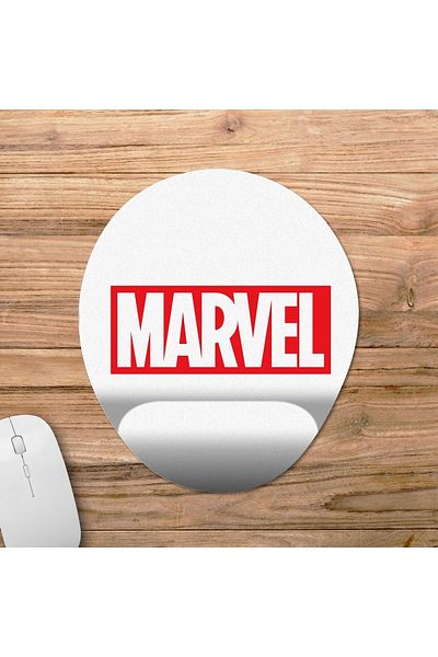 Pixxa نموذج لوحة الماوس المدعومة للمعصم من Marvel - 1 بيضاوي