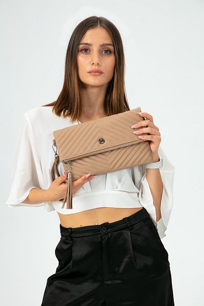 MORCA Women's Clutch Clutch Bag Long Strap Mink