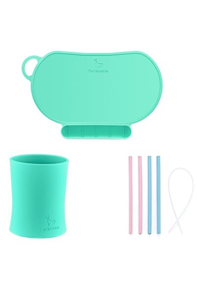 Parlaware Dökülmeyi Önleyen Beslenme Servisi, Alıştırma Bardağı, Silikon Çocu...