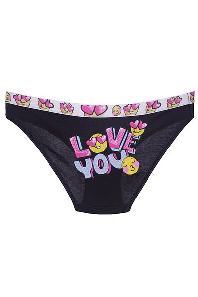 papatya lingerie Pachet de 4 chiloți de bază din bumbac imprimat cu spate și talie