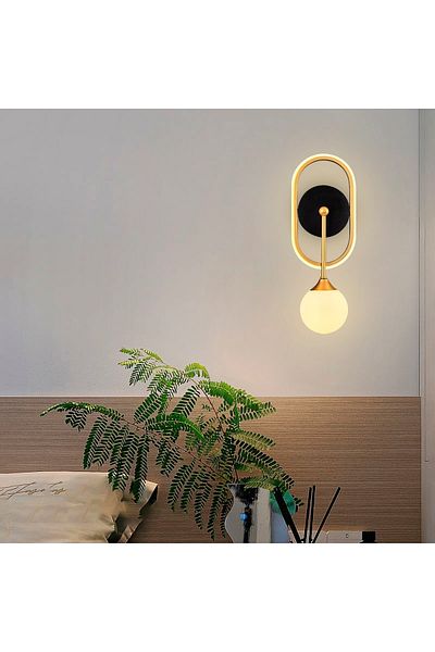 Özcan Aydınlatma 2611-2-20 Halo Ellipse Sconce Lighting Antique
