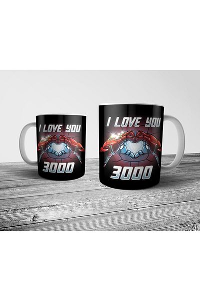 Pixxa كوب I Love You 3000 Iron Man Avengers موديل 1