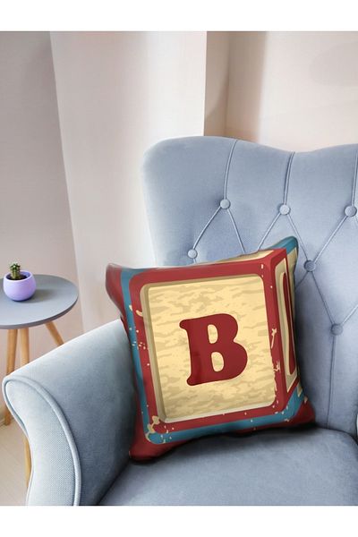 benlisso Husă de pernă cu litere 45x45 Litera B