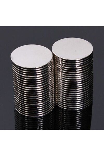 Dünya Magnet 50 Adet 15mm X 1mm Yuvarlak Güçlü Neodyum Mıknatıs