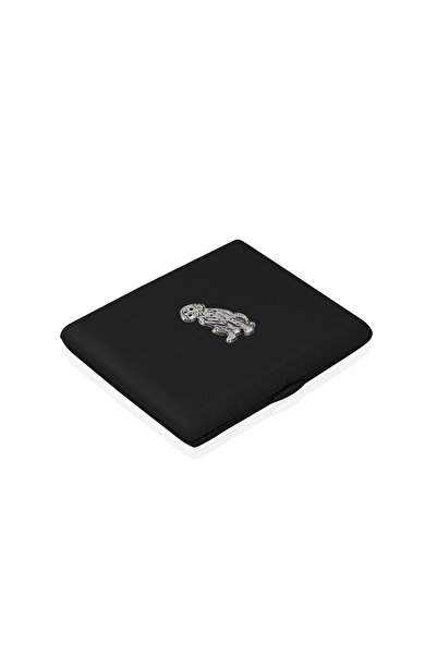 zekupp Siyah Sevimli Köpek Temalı Metal Sigara Tabakası