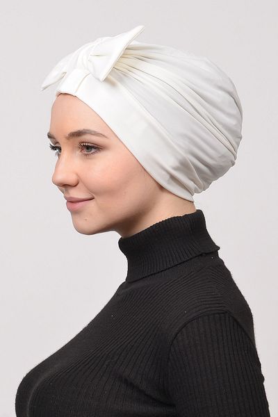 Altobeh Φιόγκος Αναστρέψιμος Σταυρός Hijab Bonnet-ecru