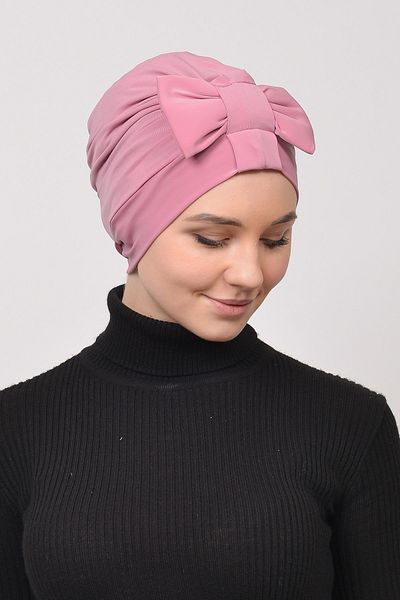 Altobeh Φιόγκος Αναστρέψιμος Σταυρός Hijab Bonnet-Dried Rose