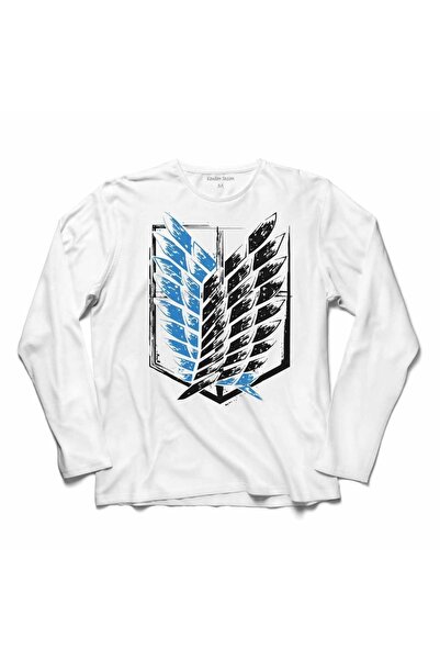 Kendim Seçtim Attack On Titan Attack On Titan Logo Majica dugih rukava Štampa...