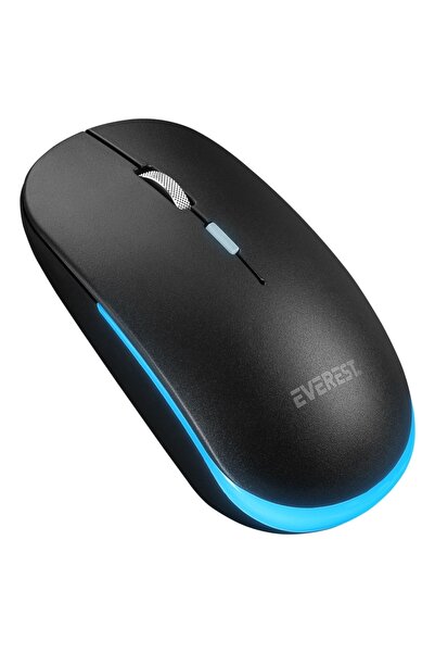 Everest Km-1500 Siyah Kablosuz Rainbow Aydınlatmalı Q Multimedia Klavye + Mouse Set Modern Tasarım 826334