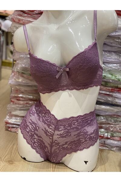 TuncayLea Dantelli Destekli Sütyen Takımı
