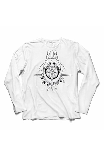 Kendim Seçtim Hollow Knıght Ghost Cadılar Bayramı Kuru Kafa Uzun Kollu Tişört...