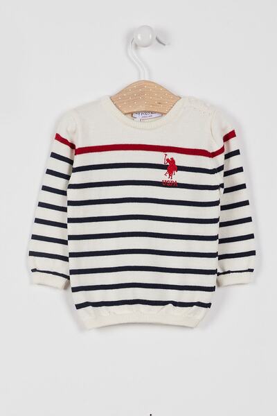 U.S. Polo Assn. قاعدة. سترة أطفال مخططة مرخصة من Polo Assn