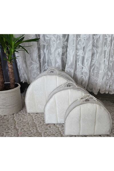 Duru Çeyiz Sandıkları 3 Lü D Söz Nişan Bohça Gelin Düğün Çeyiz Set