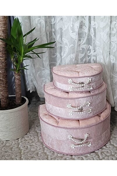 Duru Çeyiz Sandıkları 3 Lü D Söz Nişan Bohça Gelin Düğün Çeyiz Set