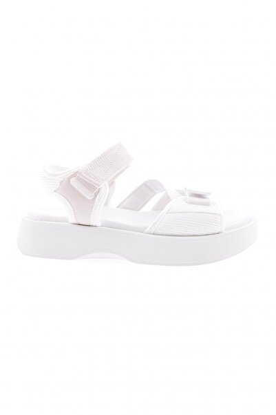 DGN Woman's striped strap sandal white white 59353138