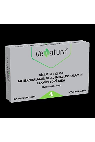 VeNatura B12 Ma Metilkobalamin Ve Adenozilkobalamin 30 Tablet