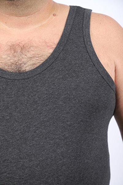 MocGrande Large Size 100% Cotton 2-Piece Undershirt 11200 Anthracite