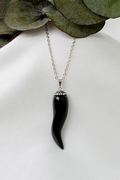 Dünya Doğal Taş Onyx Stone Necklace