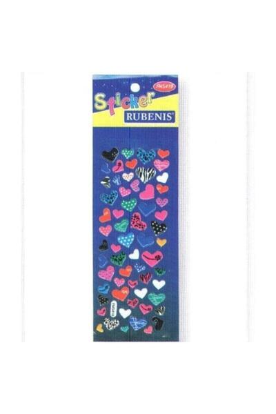Rubenis Sticker Fosforlu Renk Kalp Yıldız Figür Orta Boy Fms251