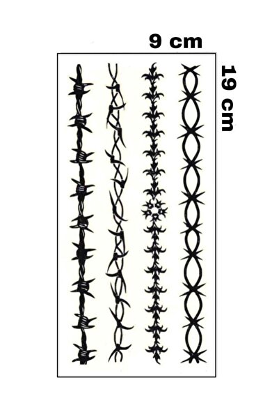 Mecit Tuhafiye Diken Tel Zincir Bacak Kol Vucut Geçici Dövme