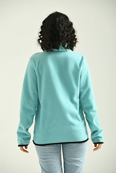 GOOD FASHION Slim Fit 3 Zippered Stand Collar Women's Fleece