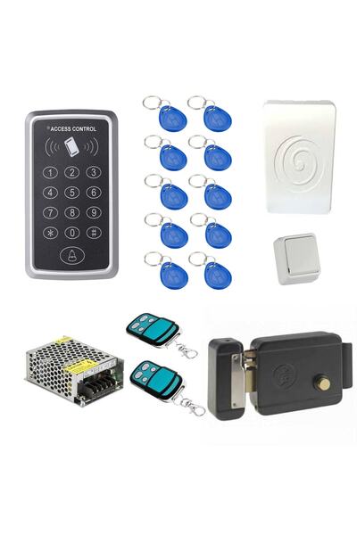 LEDONLİNE Rfid Kumandalı Kapı Zili Şifreli Kapı Kilidi Sistemi Kapı Açma Seti...