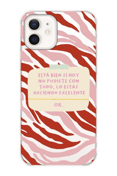 Premium Transparent Silicone Phone Case with Iphone 12 Compatible Esta Bien Si No Problem Design