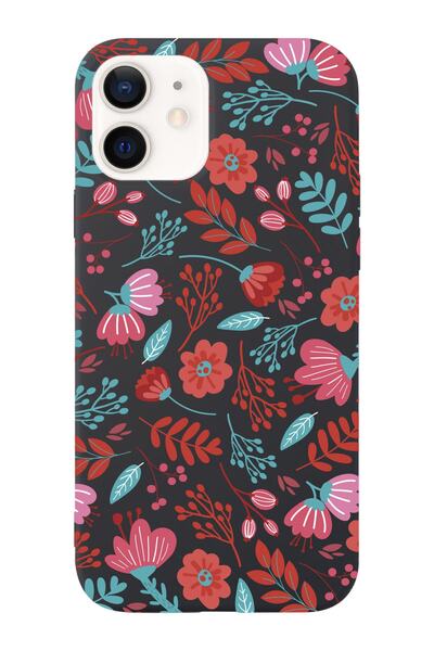 Premium Launch Phone Case with Iphone 12 Compatible Flowers Design