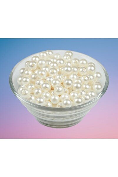 RLX BUJİTERİ Πλαστικές Πέρλες Λευκές 100 Τεμάχια