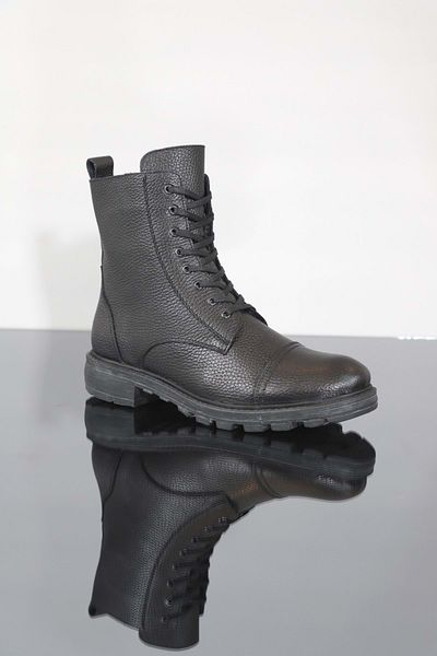 Konfores 1350 Cizme sport pentru bărbați, cu talpă anatomică, din piele naturală, cu fermoar