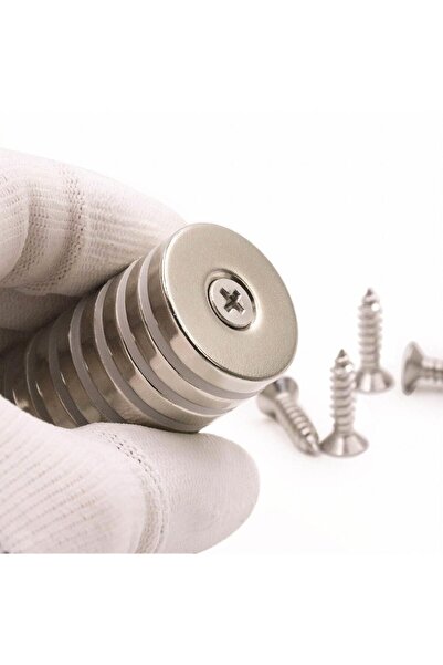 Dünya Magnet Havşalı Neodyum Mıknatıs - Ø20xø10/5x5mm - Ahşap, Plastik, Betona Sabitle (5 Adet Set)