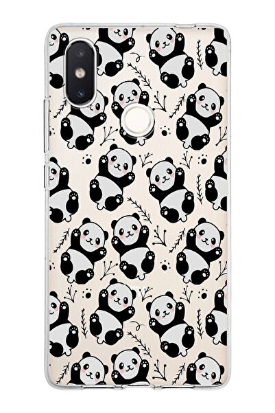 PrintiFy Xiaomi Mi 8 Se Uyumlu Kapak Panda Tasarımlı Şeffaf Silikon Kılıf