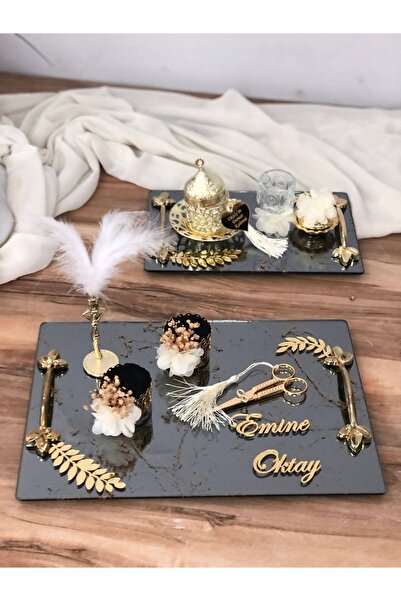 Denseden Tavă pentru promisiuni Tavă de logodnă Tavă pentru cafea pentru mire...