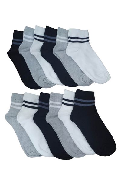 Leement socks Мъжки спортни чорапи с половин крачол, 12 чифта, икономични