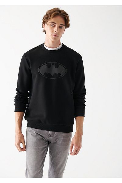 Mavi Batman Printed Crew Neck Black Sweatshirt 0610767-900
