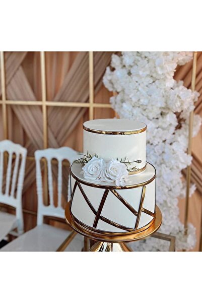 Armes Gold Metal Maket Pasta Desenli Düğün,kına,nişan,organizasyon Parti Malzemeleri