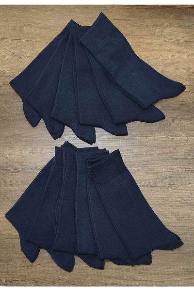 Leement socks Мъжки памучни класически чорапи със средна дебелина, 12 чифта