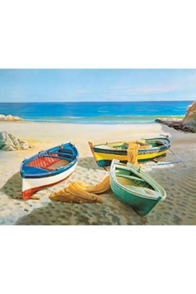 kendinyaphobi Sayılarla Boyama Seti Kasnaklı Terkedilmiş Kayıklar 40 X 50 Cm