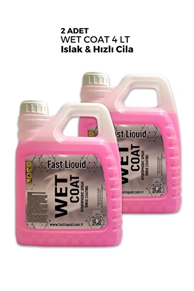 Fast Liquid Hızlı Cila 2 Adet 4 Lt Seramik Katkılı Hızlı Cila Wax & Boya Koruma & Islak Cila Wet Coat 4 Lt