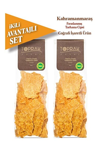 Toprak Doğal Fırınlanmış Tarhana Cips Ekonomik 2'li Set - Maraş Tarhana Cipsi Fırınlanmış