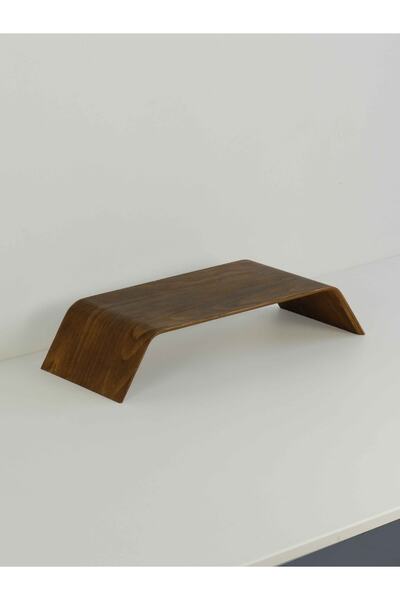 Fagus Wood Durable Tree Monitor Stand and Riser Computer Stand (Walnut)