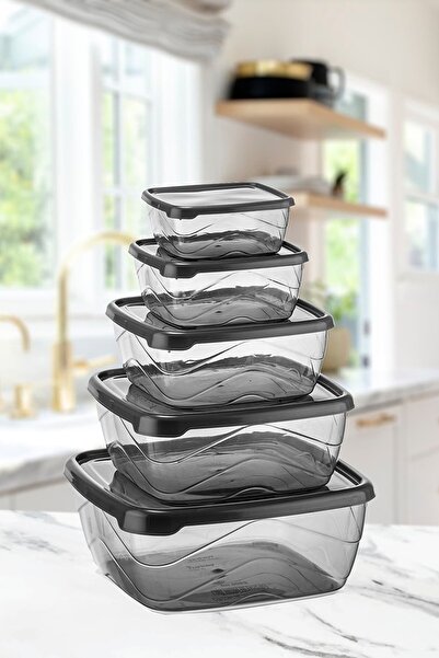 Lira 9 Pieces Platinum Series Square Sweet Transparent Storage Container (4xround 5xsquare) Storage Container