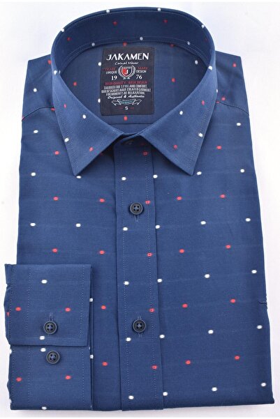 JKMN J15k01089 Jakamen Silim Fit Shirt/navy blue/s
