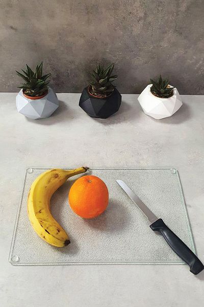 Decorita Glass Cutting Board - Glass Cutting Table| Frosted Glass| 20cm X 30cm