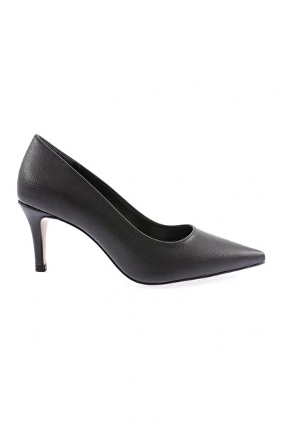 DGN Women's Pointed Toe Low-Cut Heeled Shoes Black