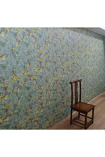 Renkli Duvarlar 70x70cm 1 Adet Çiçek Ağaç Yaprak Desen Kendinden Yapışkanlı 3d Duvar Kağıdı Paneli Nw131