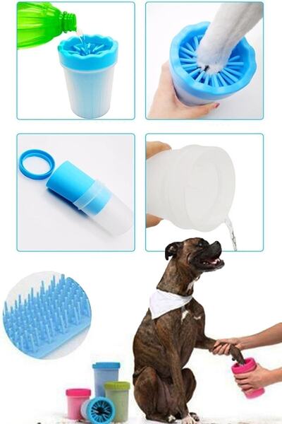 AYACO Small Silicone Gel Brush Cat Dog Paw Foot Washing Bucket
