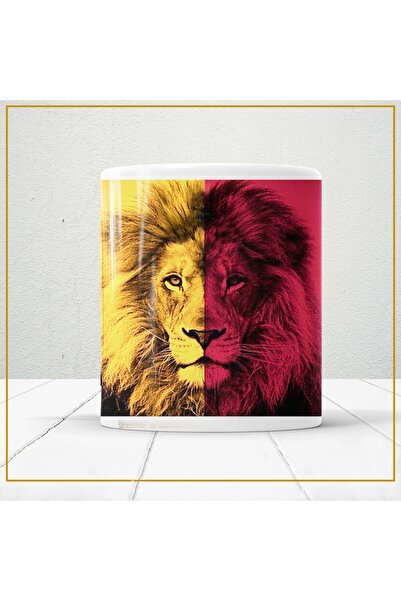 Baskıkafası Isme Özel Gs Kupa Bardak (aslan-logolu )